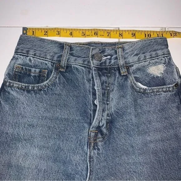 PacSun 100% Cotton High Rise Straight Distressed Jeans - Picture 8 of 16